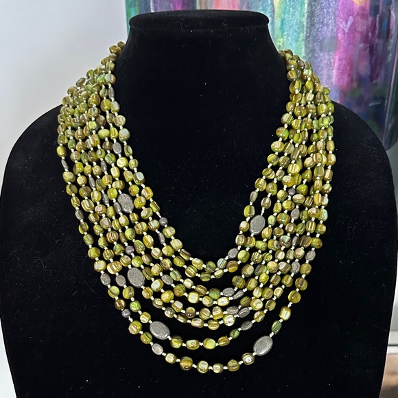 Silpada Multi Strand Necklace Green - Picture 1 of 10